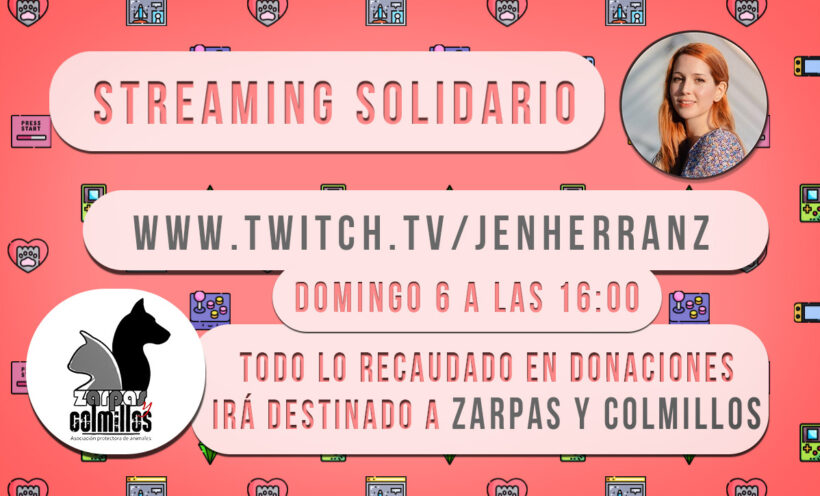 No te pierdas este domingo 6 de septiembre «streaming» solidario a favor de Zarpas
