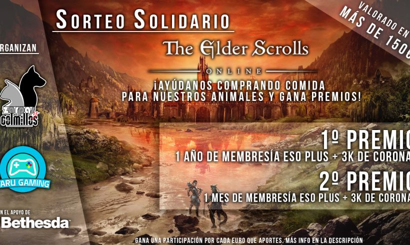 Sorteo Solidario The Elder Scrolls Online: Dona pienso y llévate fantásticos premios para el juego de Bethesda