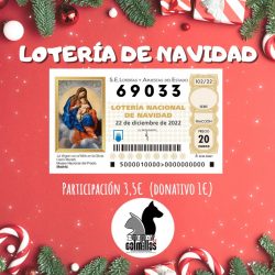 ¡Ya está aquí la lotería de Navidad 2023 a favor de Zarpas!
